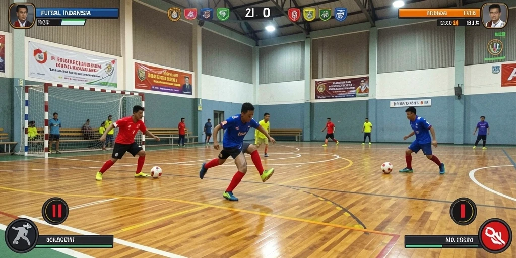 Tangkapan layar menampilkan karakter utama yang beraksi di level pertama.