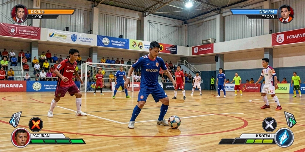 Gambar tampilan pertama menunjukkan karakter utama dalam perjalanan.
