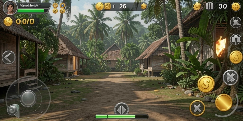 Screenshot tampilan utama game MPO76 yang menarik.