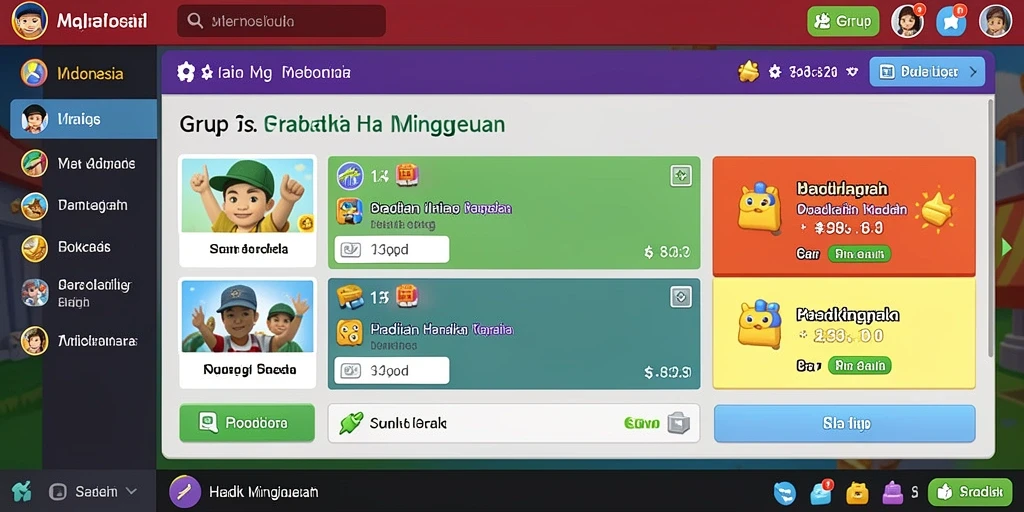 Screenshot menampilkan tampilan awal permainan yang menarik.